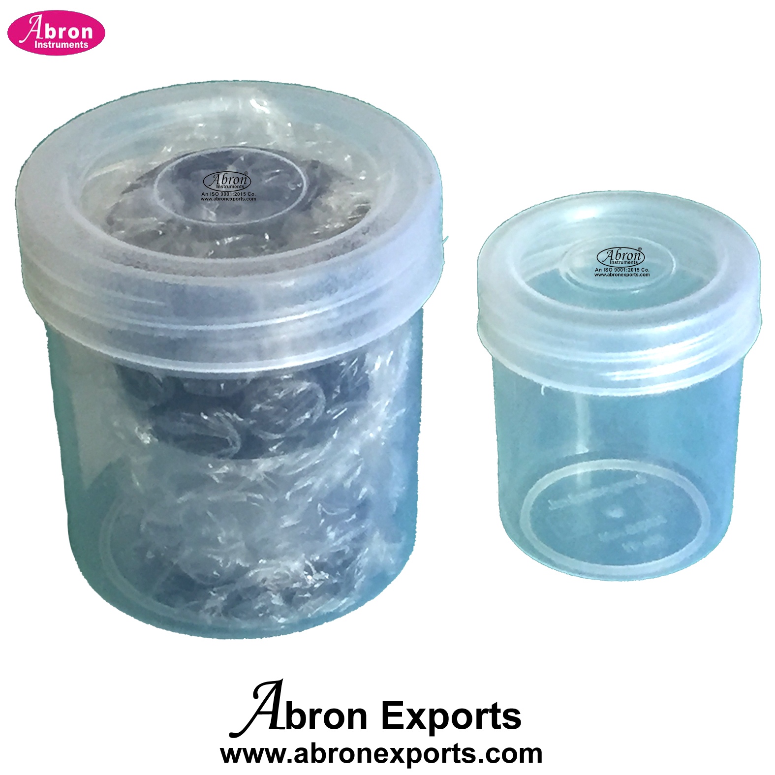 Jar Container Vial Plastic Round Screw Cap 50ml 10pc Abron AC-51050 